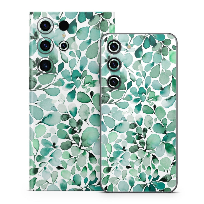 Watercolor Eucalyptus Leaves - Samsung Galaxy S23 Skin
