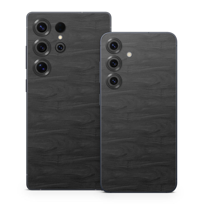 Black Woodgrain - Samsung Galaxy S25 Skin