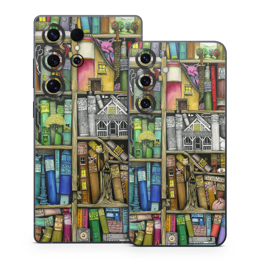 Bookshelf - Samsung Galaxy S25 Skin - eZthings USA WE SORT ALL THE CRAZIEST GADGETS, GIZMOS, TOYS & TECHNOLOGY, SO YOU DON'T HAVE TO.