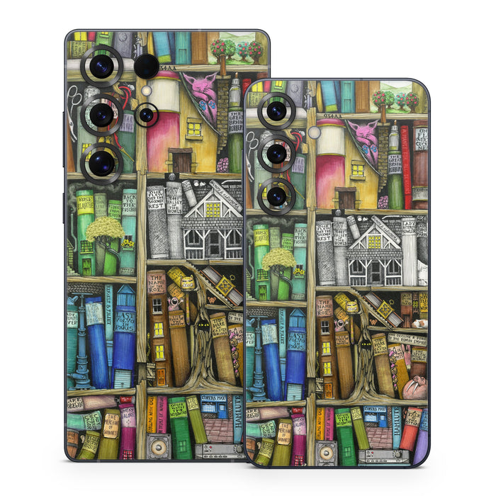 Bookshelf - Samsung Galaxy S25 Skin - eZthings USA WE SORT ALL THE CRAZIEST GADGETS, GIZMOS, TOYS & TECHNOLOGY, SO YOU DON'T HAVE TO.
