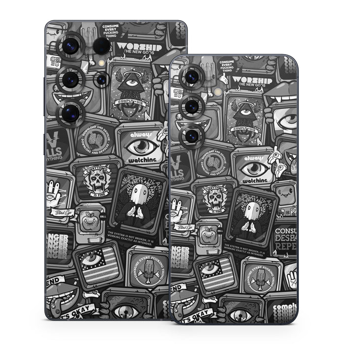 Distraction Tactic B&W - Samsung Galaxy S25 Skin