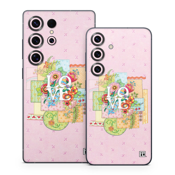 Love And Stitches - Samsung Galaxy S25 Skin - eZthings USA WE SORT ALL THE CRAZIEST GADGETS, GIZMOS, TOYS & TECHNOLOGY, SO YOU DON'T HAVE TO.