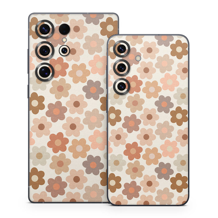 Terracotta Daisies - Samsung Galaxy S25 Skin - eZthings USA WE SORT ALL THE CRAZIEST GADGETS, GIZMOS, TOYS & TECHNOLOGY, SO YOU DON'T HAVE TO.