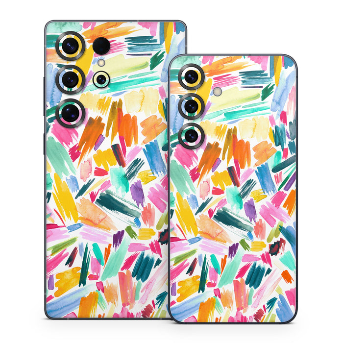 Watercolor Colorful Brushstrokes - Samsung Galaxy S25 Skin