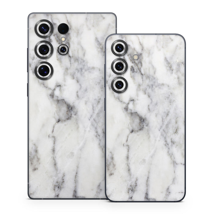 White Marble - Samsung Galaxy S25 Skin - eZthings USA WE SORT ALL THE CRAZIEST GADGETS, GIZMOS, TOYS & TECHNOLOGY, SO YOU DON'T HAVE TO.