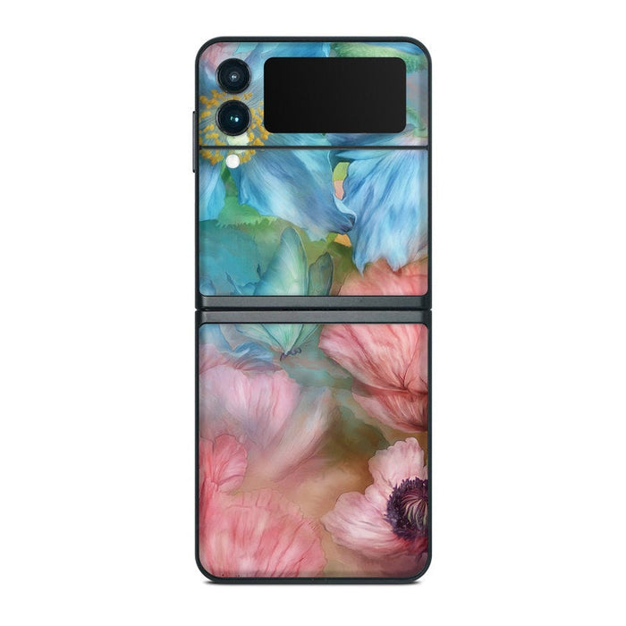 Poppy Garden - Samsung Galaxy Z Flip 3 Skin - eZthings USA WE SORT ALL THE CRAZIEST GADGETS, GIZMOS, TOYS & TECHNOLOGY, SO YOU DON'T HAVE TO.