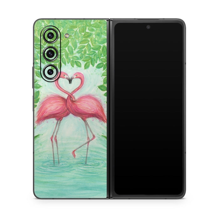 Flamingo Love - Samsung Galaxy Z Fold5 Skin