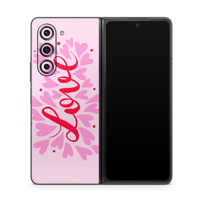 Love Hearts - Samsung Galaxy Z Fold5 Skin - eZthings USA WE SORT ALL THE CRAZIEST GADGETS, GIZMOS, TOYS & TECHNOLOGY, SO YOU DON'T HAVE TO.