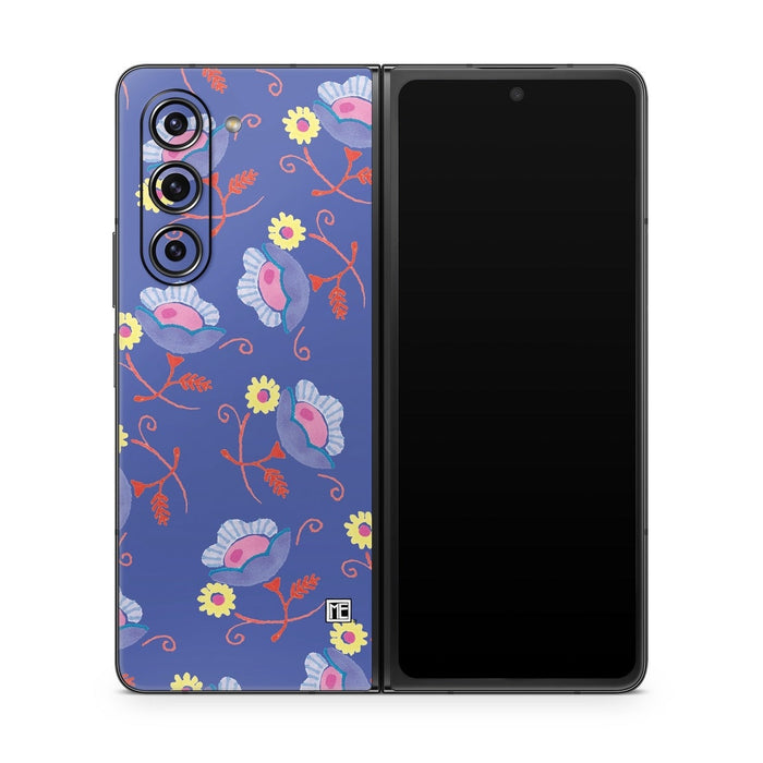 Purple Flowers - Samsung Galaxy Z Fold5 Skin