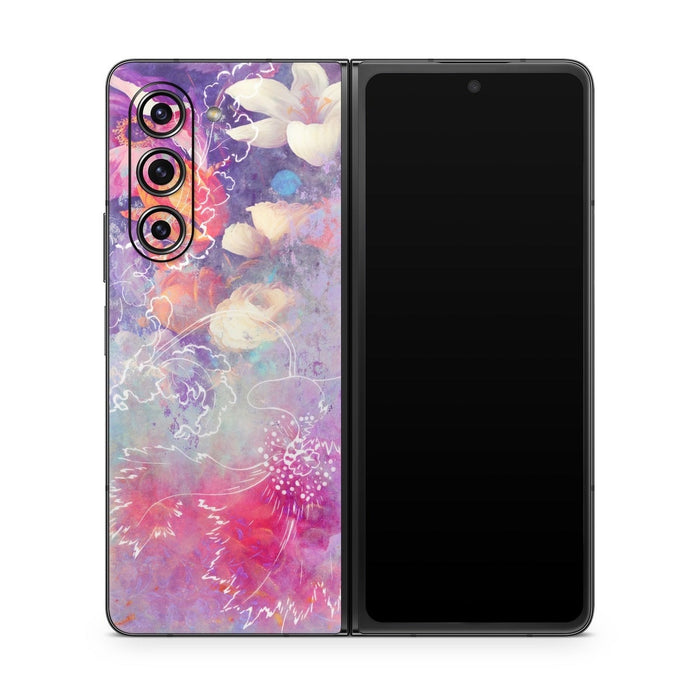 Sketch Flowers Lily - Samsung Galaxy Z Fold5 Skin