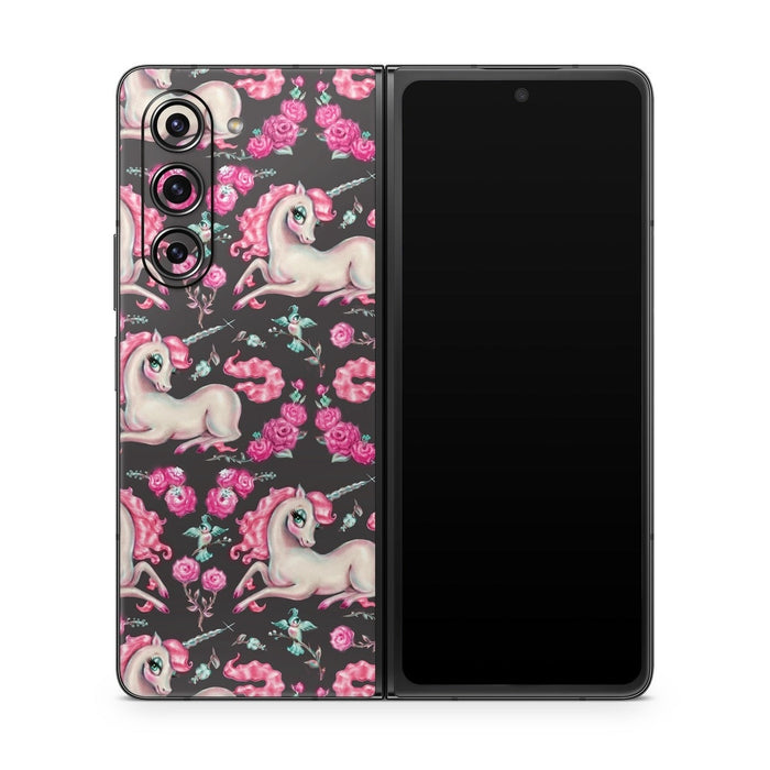 Unicorns and Roses - Samsung Galaxy Z Fold5 Skin