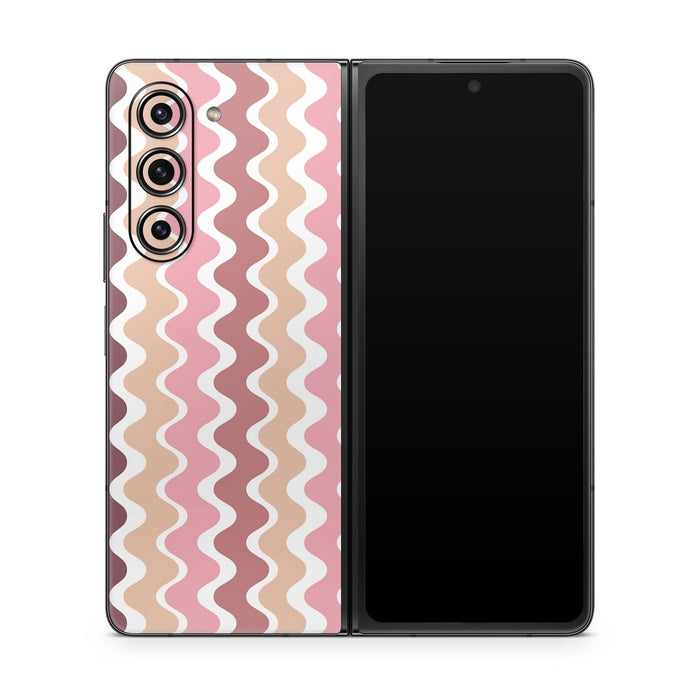 Pink Waves - Samsung Galaxy Z Fold5 Skin - eZthings USA WE SORT ALL THE CRAZIEST GADGETS, GIZMOS, TOYS & TECHNOLOGY, SO YOU DON'T HAVE TO.