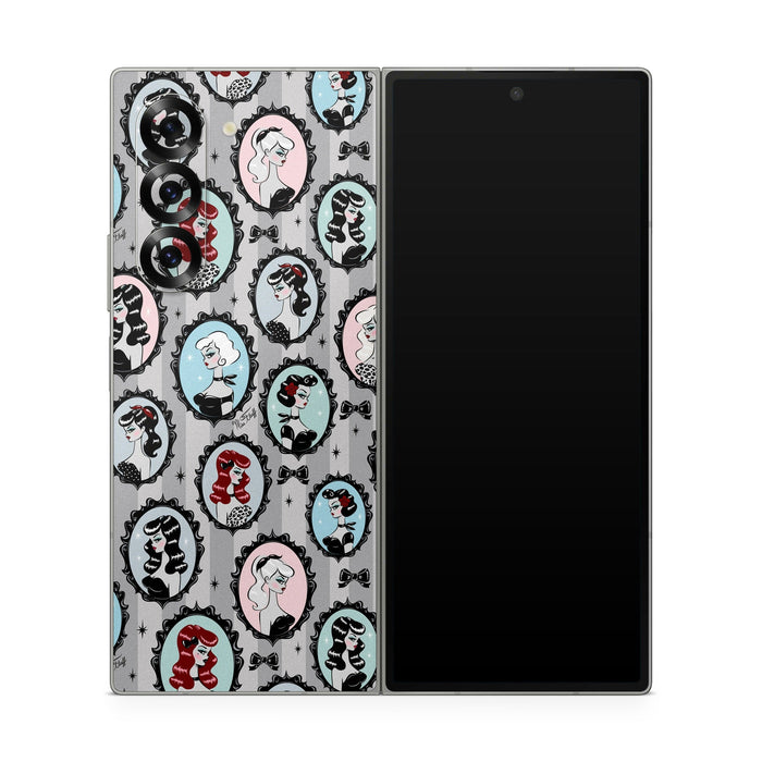Cameo Dolls - Samsung Galaxy Z Fold6 Skin - eZthings USA WE SORT ALL THE CRAZIEST GADGETS, GIZMOS, TOYS & TECHNOLOGY, SO YOU DON'T HAVE TO.