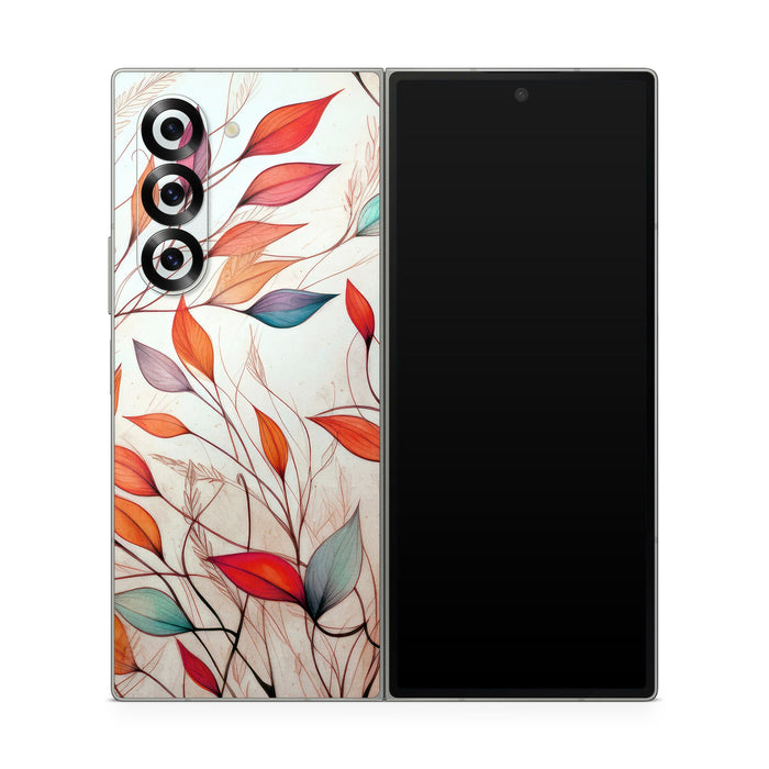 Leaf Sketches - Samsung Galaxy Z Fold6 Skin
