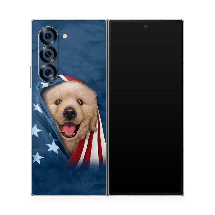 Patriotic Retriever - Samsung Galaxy Z Fold6 Skin
