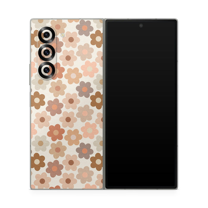 Terracotta Daisies - Samsung Galaxy Z Fold6 Skin