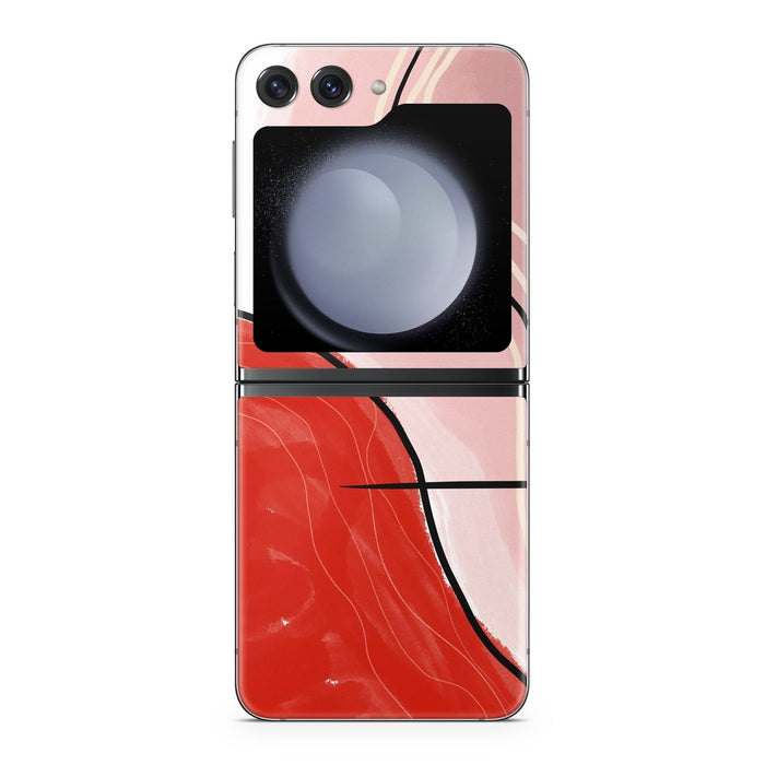 Abstract Red - Samsung Galaxy Z Flip5 Skin