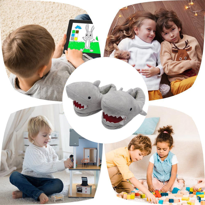 Shark Toddler Plush Slippers