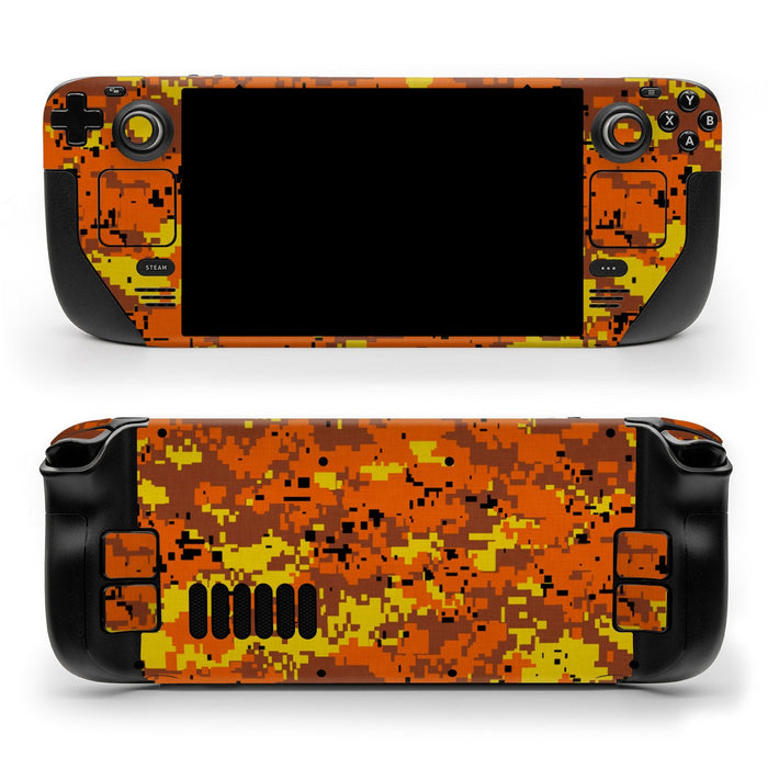 Digital Orange Camo - Valve Steam Deck Skin