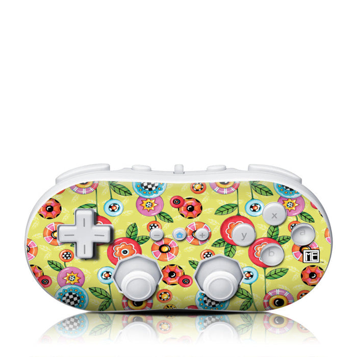 Button Flowers - Nintendo Wii Classic Controller Skin
