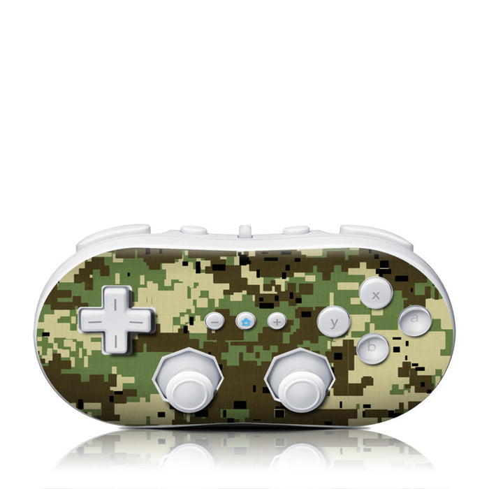 Digital Woodland Camo - Nintendo Wii Classic Controller Skin