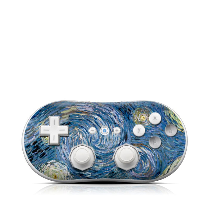 Starry Night - Nintendo Wii Classic Controller Skin