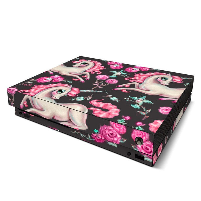 Unicorns and Roses - Microsoft Xbox One X Skin - eZthings USA WE SORT ALL THE CRAZIEST GADGETS, GIZMOS, TOYS & TECHNOLOGY, SO YOU DON'T HAVE TO.
