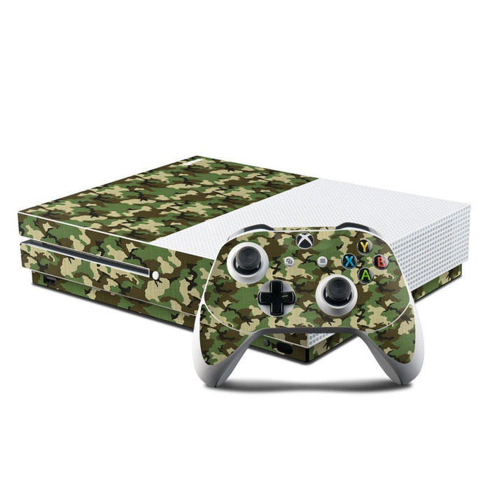Woodland Camo - Microsoft Xbox One S Console and Controller Kit Skin