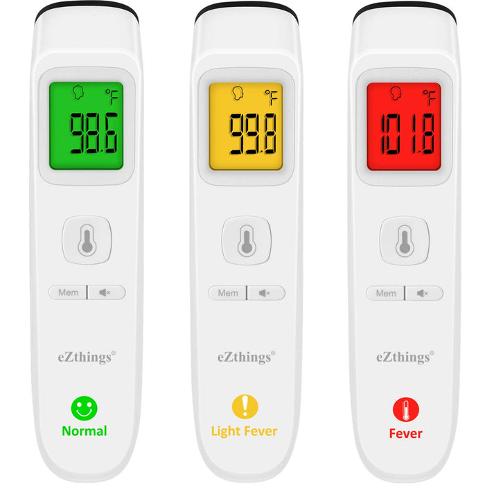 eZthings Forehead Thermometer Medical Non Touch Infrared with Fever Alarm - eThings USA Priority COVID 19 Supplies - Opening Up America Again