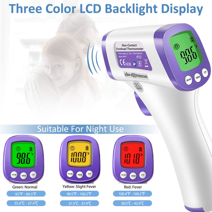 Heavy Duty Thermometer Infrared Forehead High Caliber Sensor No Contact with LCD Display for Medical Offices, Hospitals - eThings USA Priority COVID 19 Supplies - Opening Up America Again